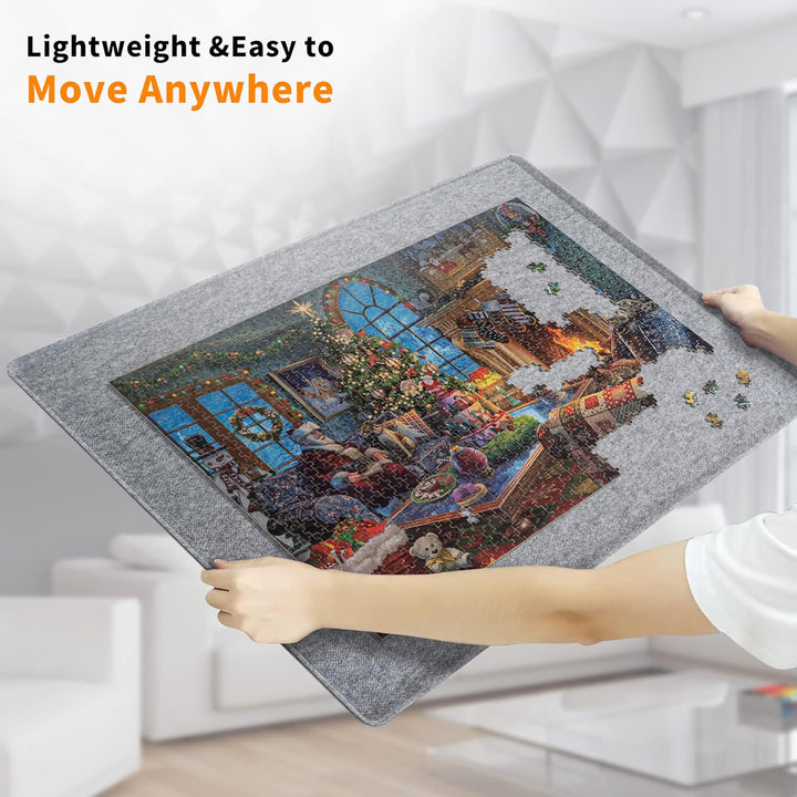 Lavievert Portable Design | Mit 8 Sortierschalen | Jigsaw Puzzle Board/Tischplatte mit Filzbezug/Mat