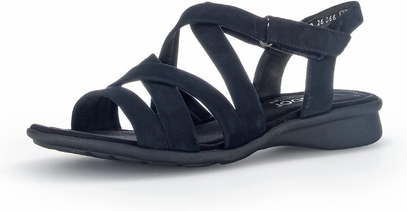 Gabor Damen Comfort Basic Riemchensandalen 37.5 EU Blau Blue, 37.5 EU Blau Blue