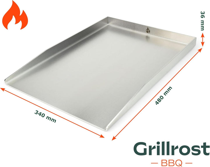Edelstahl Grillplatte | Plancha 48x34cm - passend für Genesis II & Broil King Imperial/Regal | 4mm M