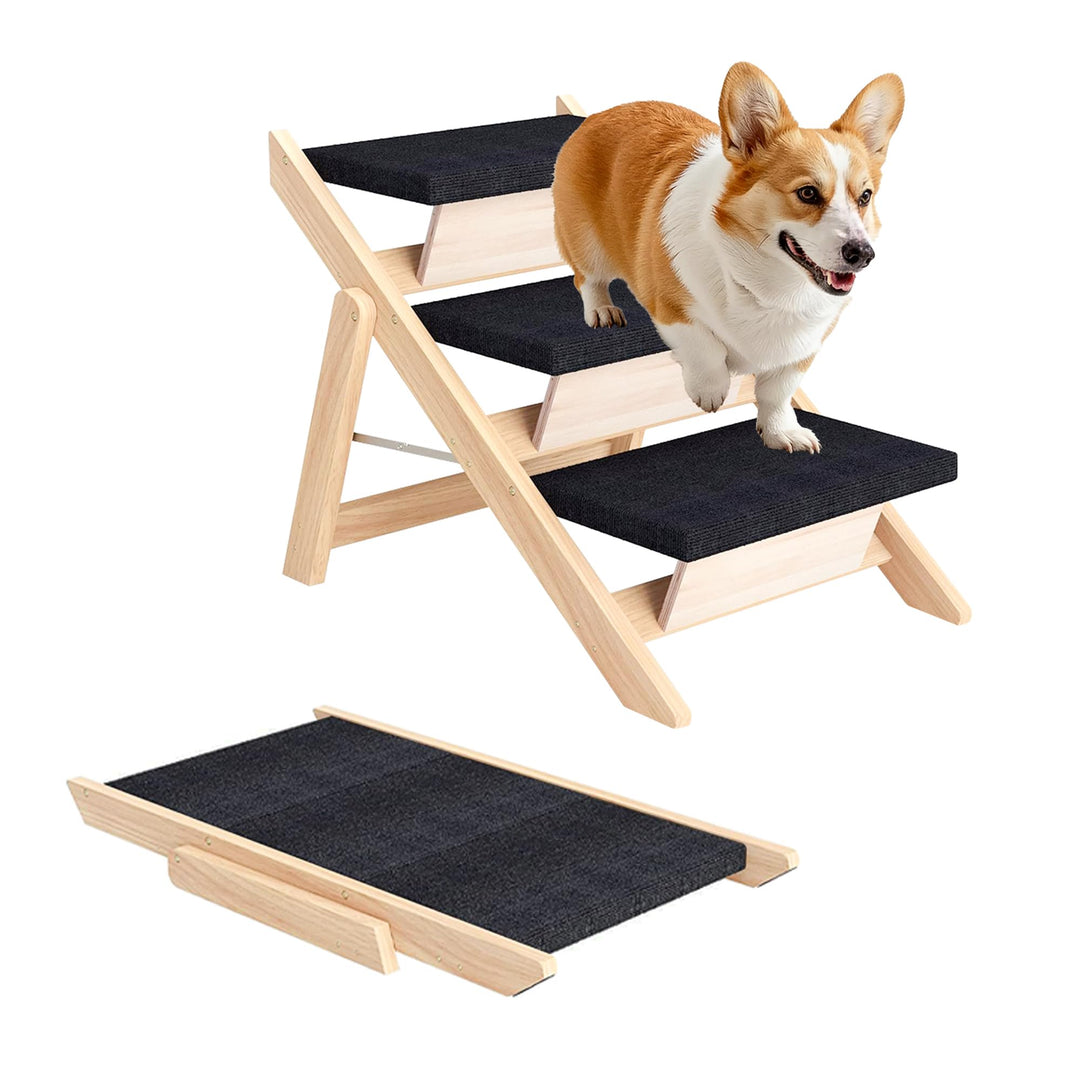 Hundetreppe 3 Stufen, Haustiertreppe Hundetreppe für Kleine und Mittelgrosse Hunde, rutschfest Tragb