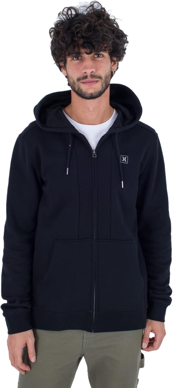Hurley Herren Box Zip Fleece Sweatshirt S Schwarz, S Schwarz