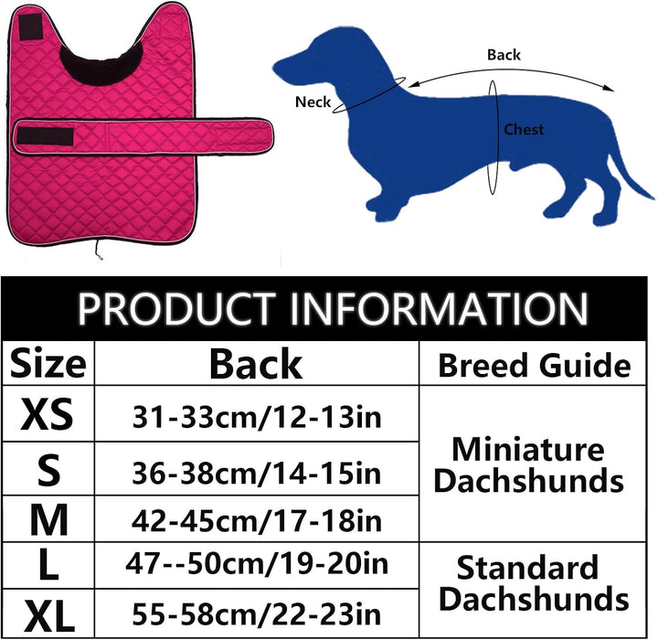 MOREZI Hundemantel Winter für Dackel - Wasserdichter Hunde Pullover mit Wolle Futter & Verstellbaren