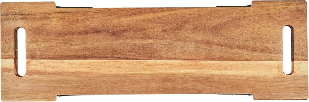 Home Deco Factory, KA0322, Acacia Presentation Board with Black Metal Feet, Ideal for Aperitifs and