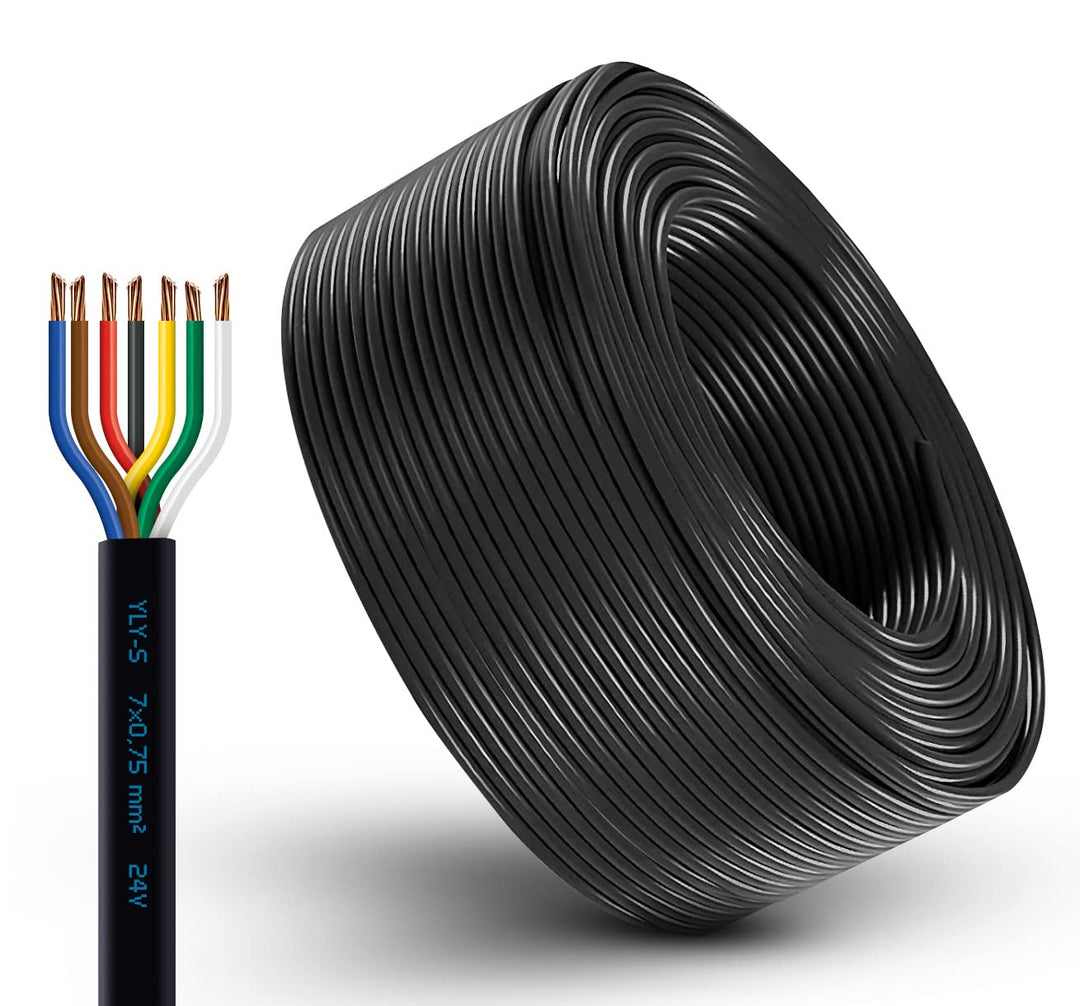 AUTOLIGHT 24 Fahrzeugkabel 7 adrig Fahrzeugleitung mit Kabelquerschnitt 7X 0,75mm² Kabel Anhänger KF