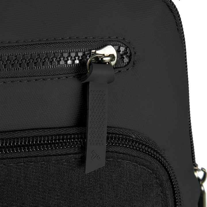 Travelon Unisex Diebstahlschutz Metro Small Crossbody Umhängetasche 9.75 x 10.75 x 2 Schwarz, 9.75 x