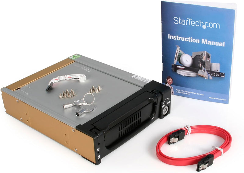 StarTech.com Wechselrahmen 5,25 Zoll - Mobiles Festplatten Hot Swap Speicher Rack für 3,5" (8,9cm) H