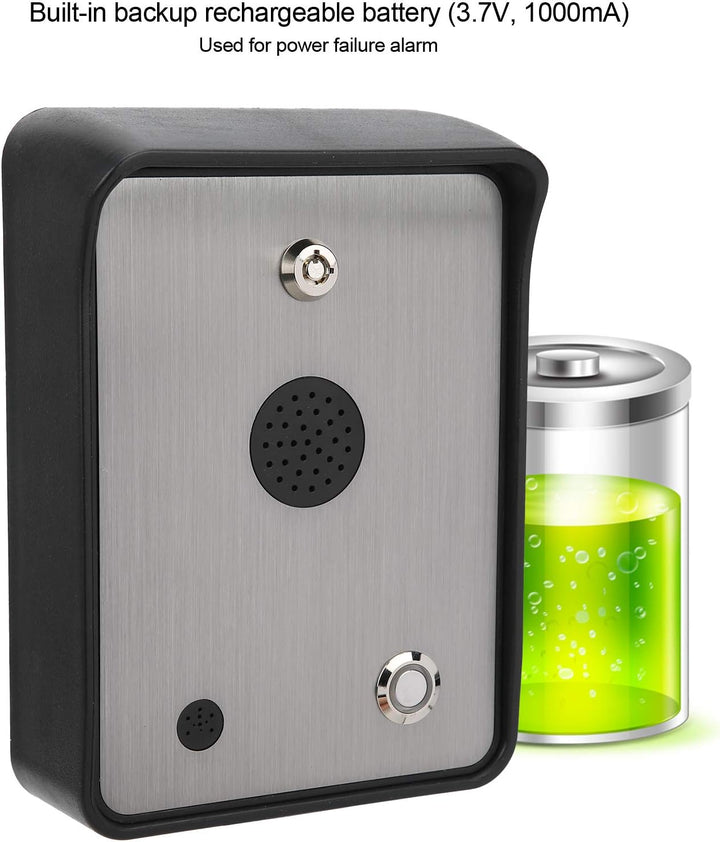 Notruftelefon GSM Freisprechanlage Audio Intercom Alarm Access Control System Geeignet für unbemannt