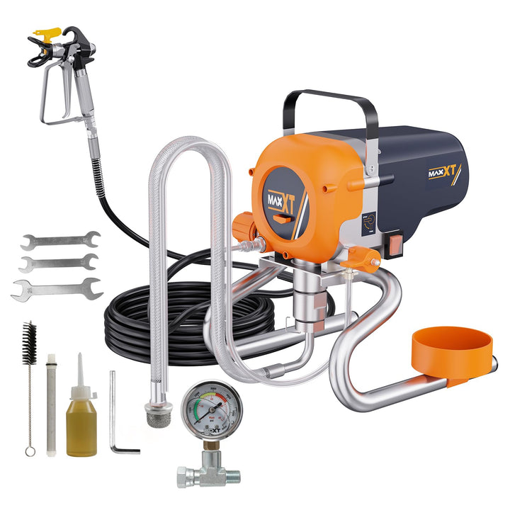 MAXXT Airless Farbspritzgerät, Max. Durchfluss: 1,6 L/min, 226 bar, Lacke & Lasuren, Inkl. 7,5 m Sch