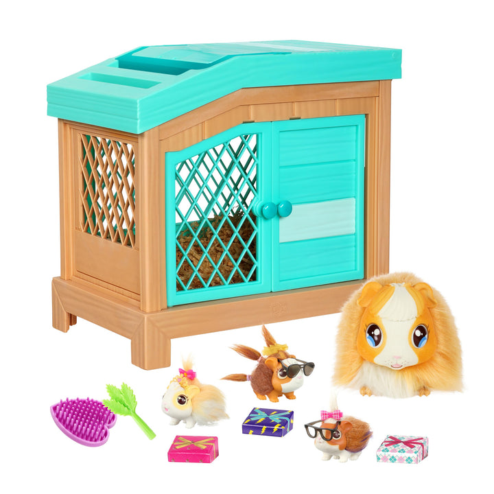 Little Live Pets – Mama Surprise | Interaktives Mama-Meerschweinchen mit Stall und 3 Überraschungsba