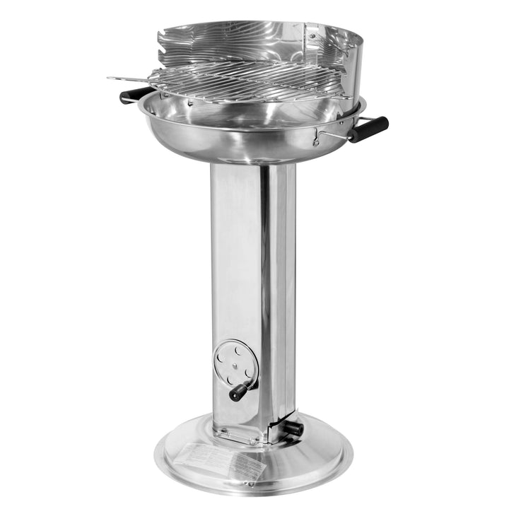 tepro Holzkohlegrill Edelstahl-Säulengrill Hartford, Grillfläche: ca. 39 cm Ø silber, Hartford