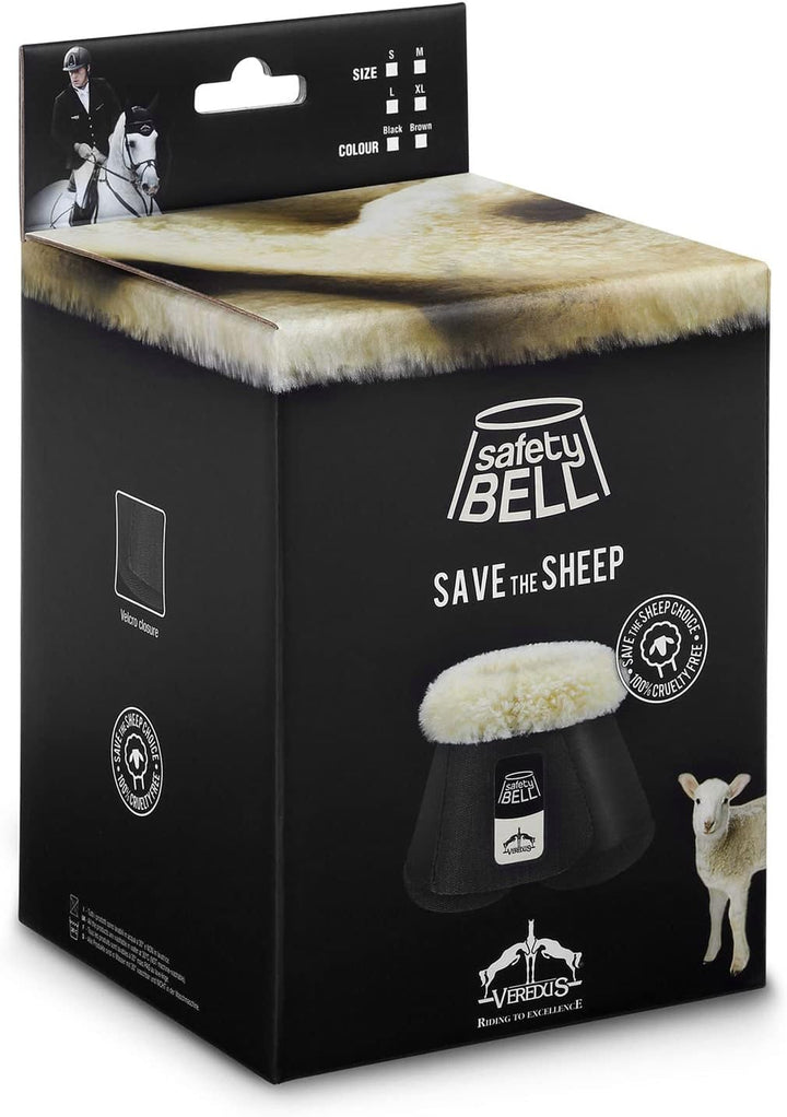 Veredus - Safety Bell Boots Sprungglocken - Safe THE Sheep Small Schwarz, Small Schwarz
