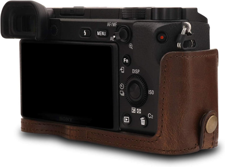 MegaGear MG1652 Ever Ready Kameratasche für Sony Alpha A6100, A6400 (16–50 mm) Braun, Braun