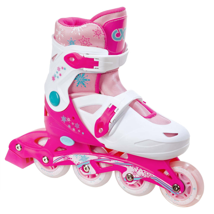 3in1 Kinder Inlineskates/Triskates/Rollschuhe Croxer Missy verstellbar mit LED leuchtendem Rad 27-30