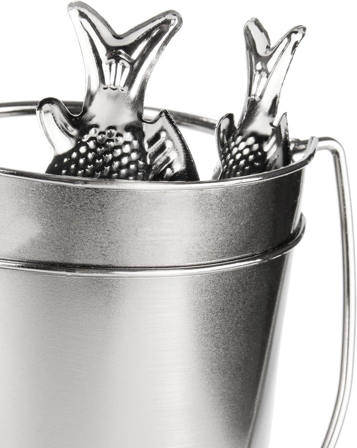 BRUBAKER Weinflaschenhalter „grosser Fang“ Angler mit Fisch, Angel und Eimer - Metall Flaschenhalter