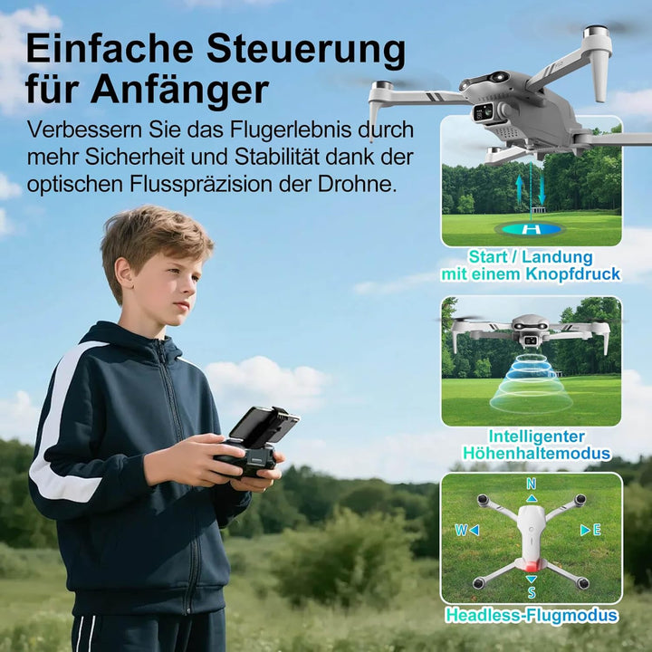 Jiakora Drohne mit Kamera für Kinder und Erwachsene, WiFi FPV Bürstenlosem Motor RC Drohne, Quadcopt