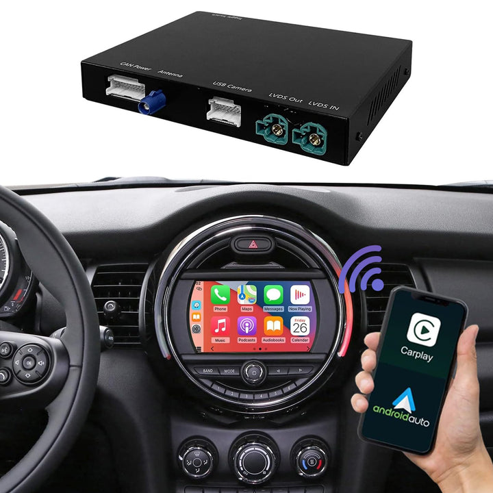 Road Top Wireless Carplay Android Auto für BMW Mini Cooper One Hatch Clubman F55 F56 F54 F57 NBT Sys