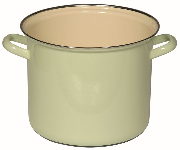 Riess, 0274-006, Topf mit Chromrand 22, CLASSIC - BUNT/PASTELL, Farbe Nilgrün, Durchmesser 22 cm, Hö