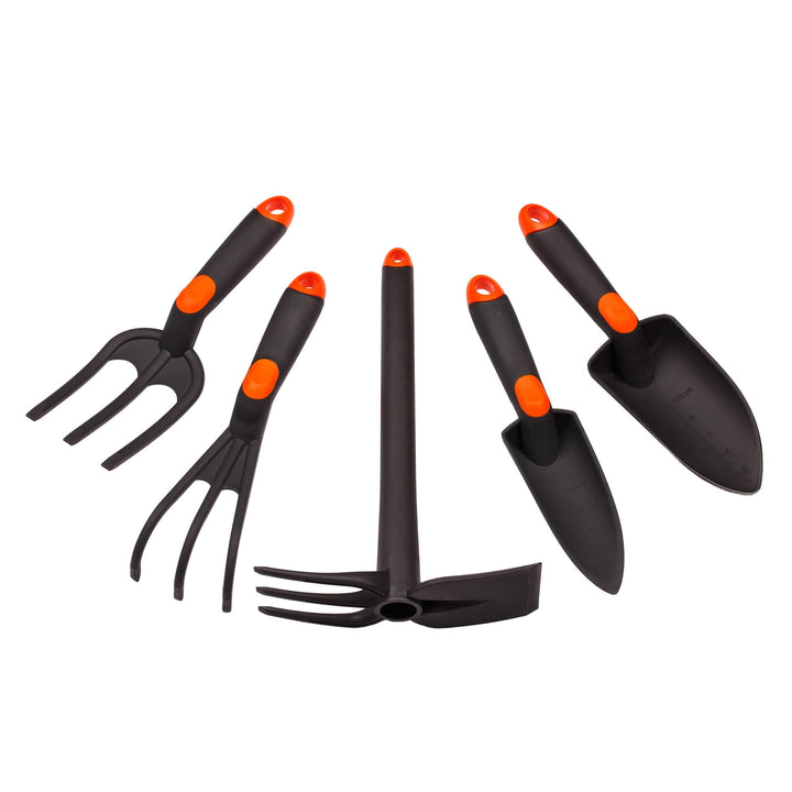 MIVOS 5-TLG Gartenwerkzeug Set für Gartenpflege – Gartenkralle – Umpflanzkelle – Kombihacke – Blumen