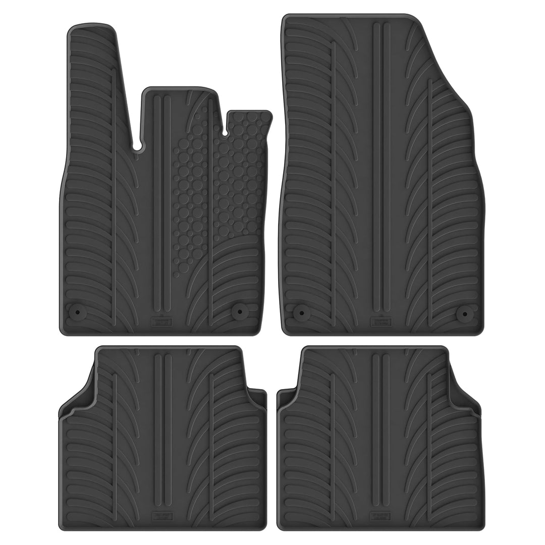 Gledring Satz Gummimatten kompatibel mit Volkswagen ID.3 2020- (T Profil 4-teilig + Montage-Clips) F