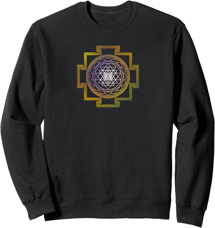 Golden-Lotus Tripura-Sundari 3-Göttin-Mandala Sweatshirt