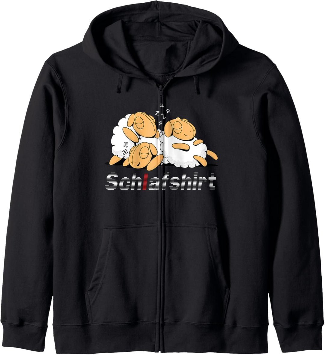 Schlafanzug Pyjama Schaf Nachthemd Müde Übernachten Träumer Kapuzenjacke