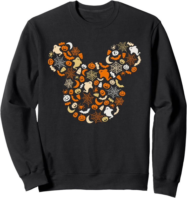 Disney Mickey Mouse Halloween Ghosts Pumpkins Spiders Sweatshirt