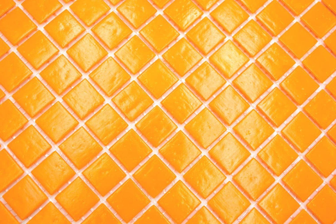 Mosaikfliese Glasmosaik orange Küchenrückwand Duschwand | 10 Mosaikmatten