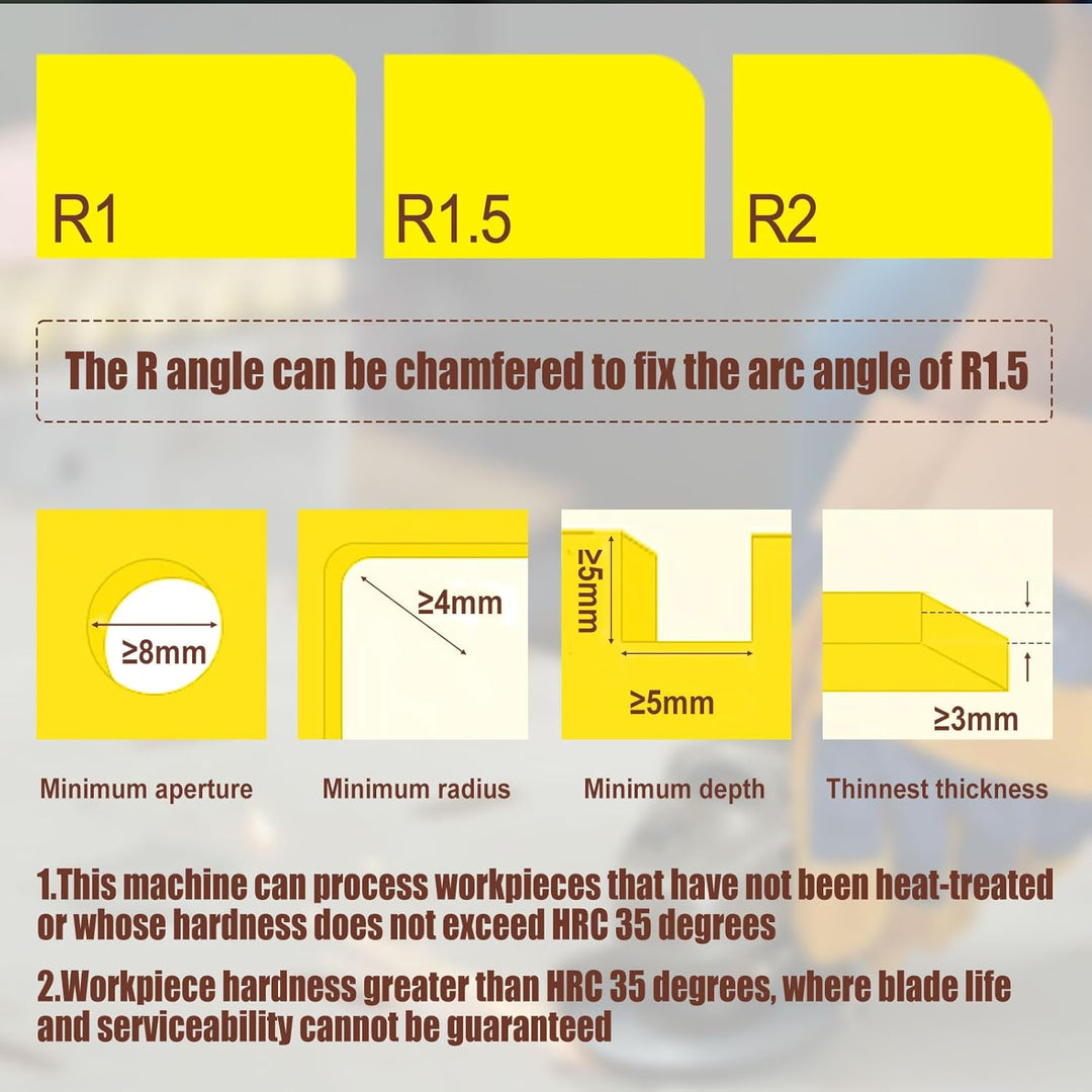 10 Stück Dreiecksschneiderköpfe Rundwinkel für Mini Pneumatische Anfasmaschine, Wolframstahl-Drehein