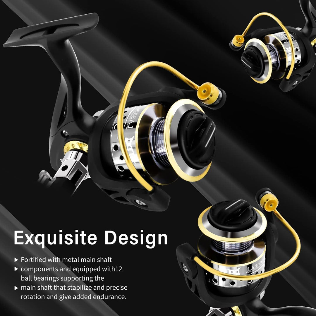 BNTTEAM Tragbares Angelrute Teleskop-Angeln Stationärrolle Carbone Spinnruten Combo Angelschnur Ange