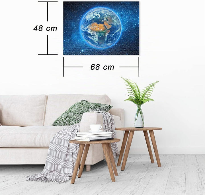 Ulmer Puzzleschmiede - Puzzle „Overview“ - Klassisches 1000 Teile Weltall-Puzzle – Puzzlemotiv der W