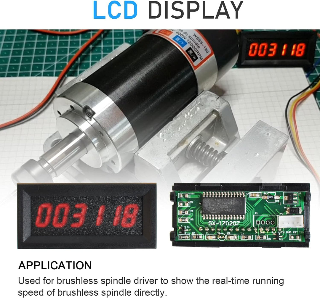 Daedalus CNC Bürstenloser Spindelmotor Kit, 500w, ER11, 48V DC, 12000RPM ER11 500w Er11 Kit, ER11, 6