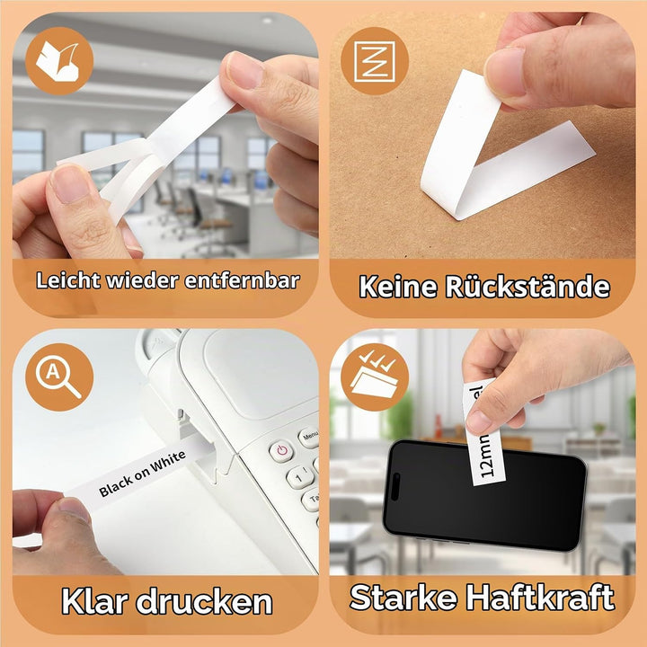 Suminey Kompatibel Schriftband als Ersatz für Brother Ptouch Bänder 12mm TZe-231 TZ-231 Tz Tape Schw