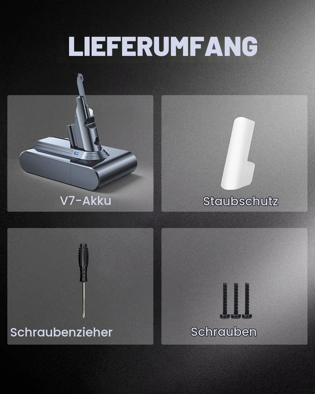 6000mAh Akku kompatibel mit Dyson V7, V7 Motorhead, V7 Animal, V7 Trigger, V7 Total Clean, V7 Motorh