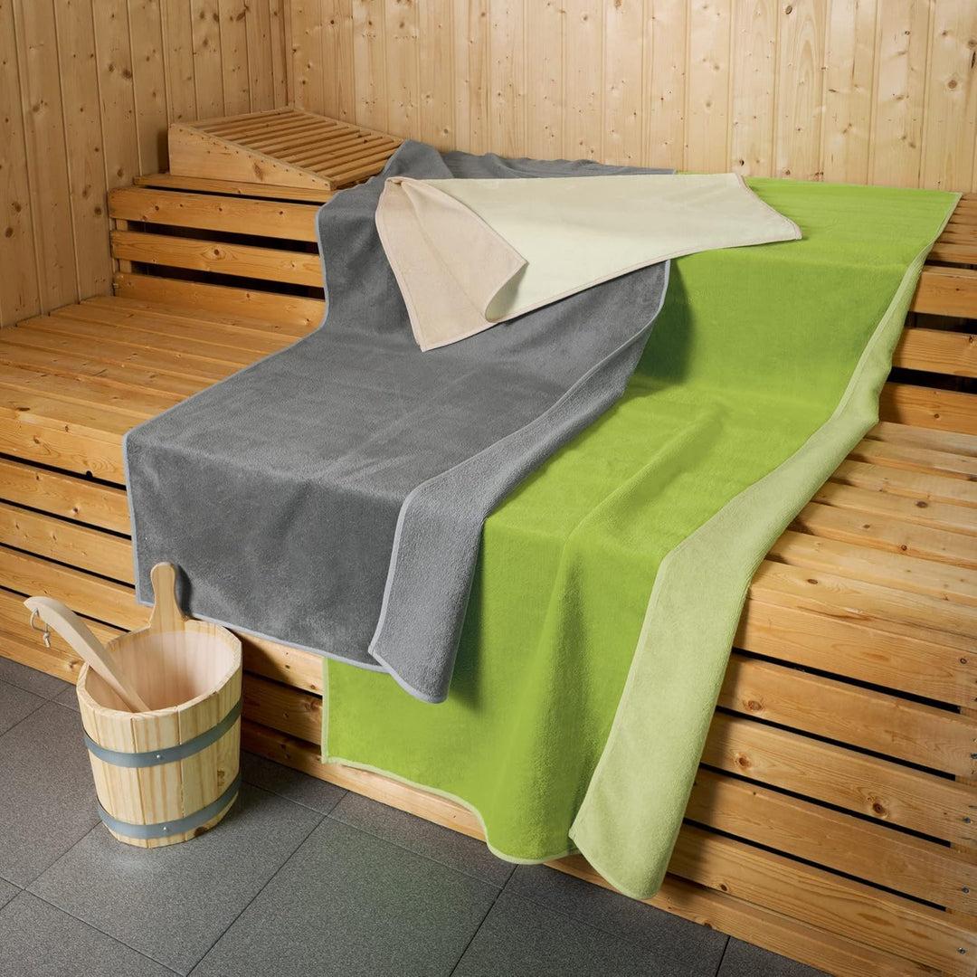 Erwin Müller Liegetuch, Saunatuch, Badetuch Velours - aussen weicher Velours, innen saugstarker Frot