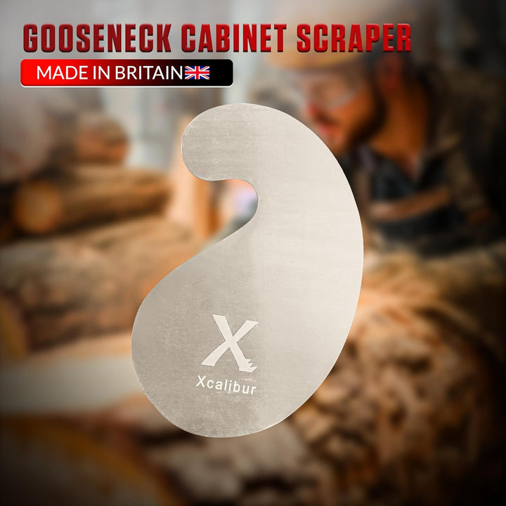Schrankschaber 4er Set Schaber, 2 x Rechteck, 1 x Schwanenhals und 1 x gebogener Kartenschaber, gefo