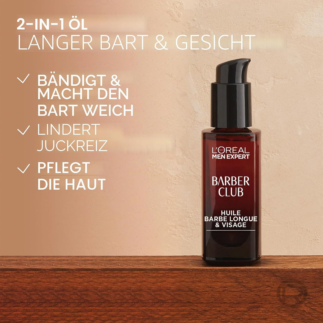 L'Oréal Men Expert BarberClub Herrenöl mit ätherischem Zedernholz 30 ml, 1 Stück