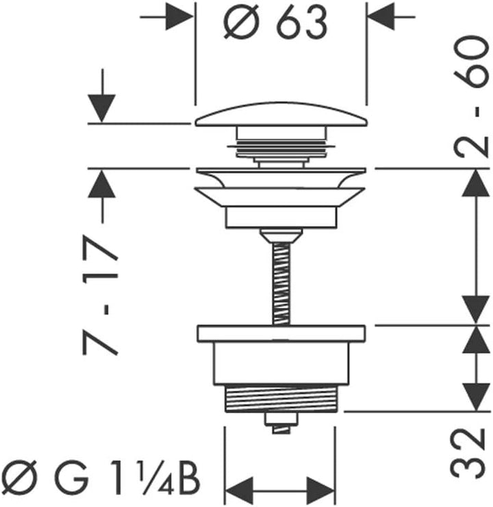 hansgrohe Ablaufgarnitur Push-Open für Waschtisch- und Bidetmischer Polished Gold Optik Polished Gol