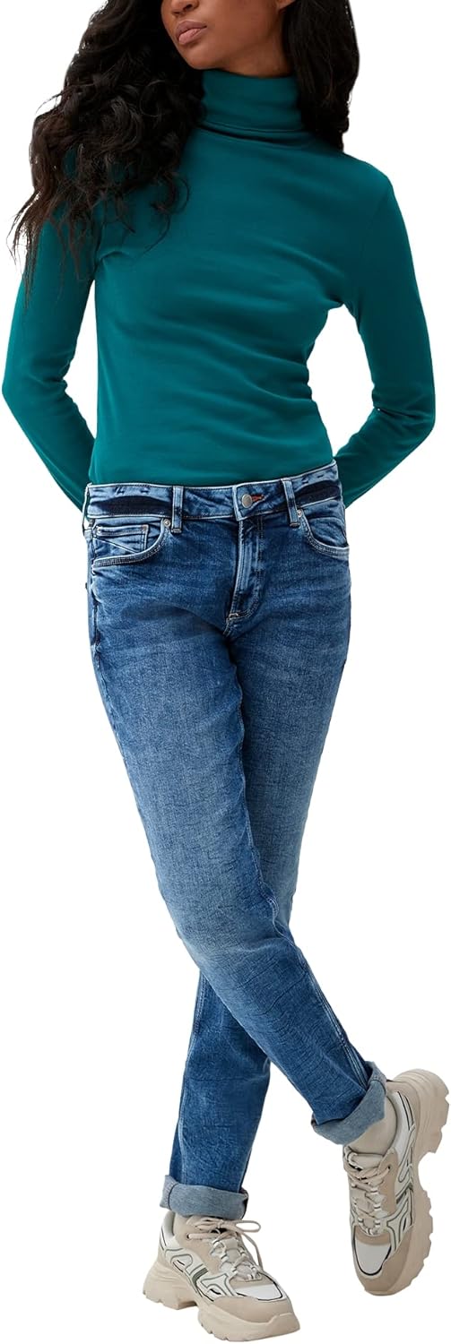QS Damen Jeans, Fit: Catie Slim Leg 32W / 34L Blau, 32W / 34L Blau