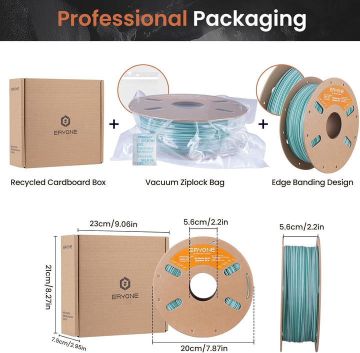 ERYONE High Speed Matte Twist PLA-Filament 1,75 mm,3D-Drucker-Filament PLA Matte+/-0,03 mm,1kg(2,2lb