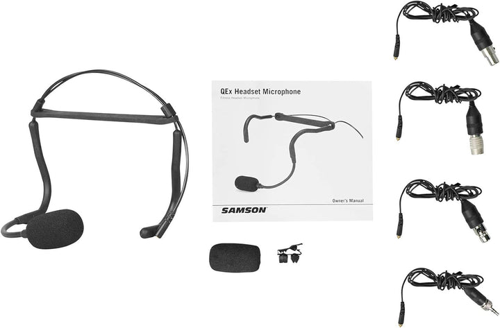 Samson QEx Fitness Headset Mic Pack, Schwarz