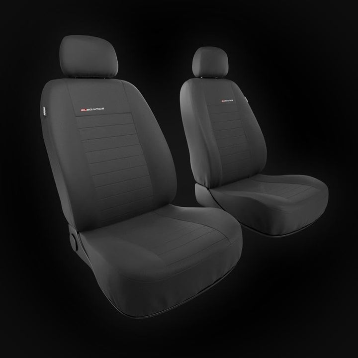 Mossa Sitzbezüge Auto passend für Dacia Duster I II III SUV 2010-. 2UNE-4 Grau UNE-4 Voller Set vorn