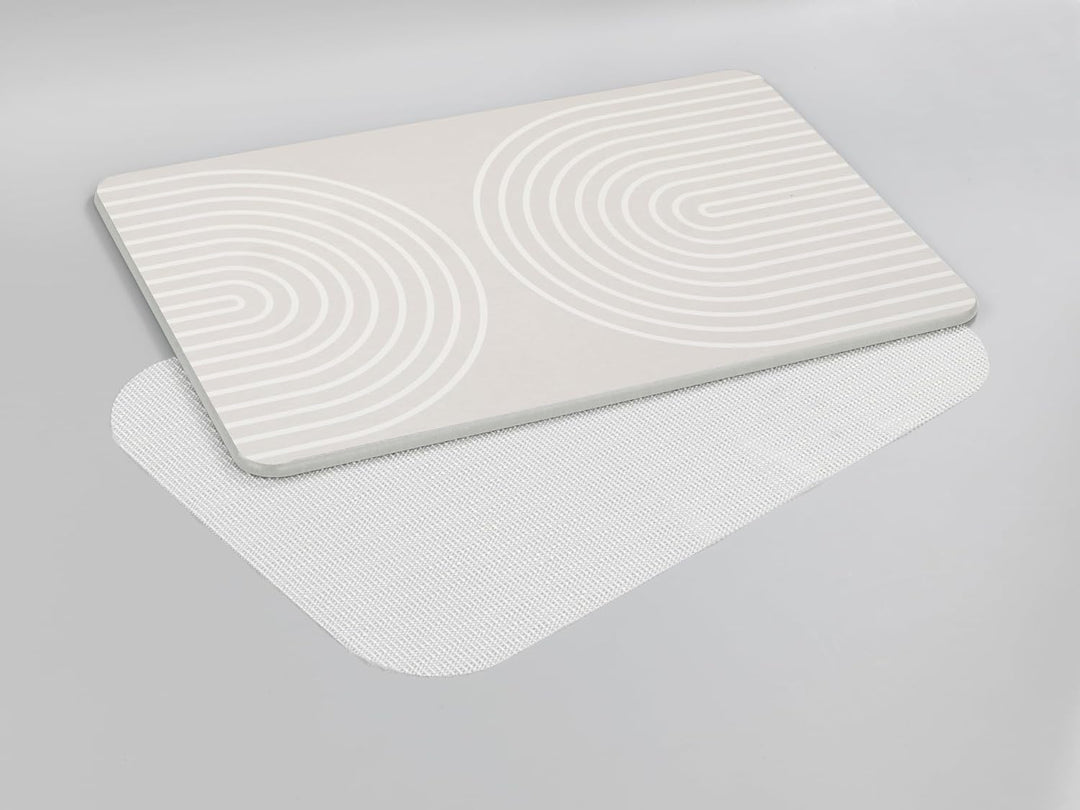 WENKO Badematte Mod. Nazca, aus natürlichem Diatomit, rutschfest, wasserabsorbierend und schnelltroc