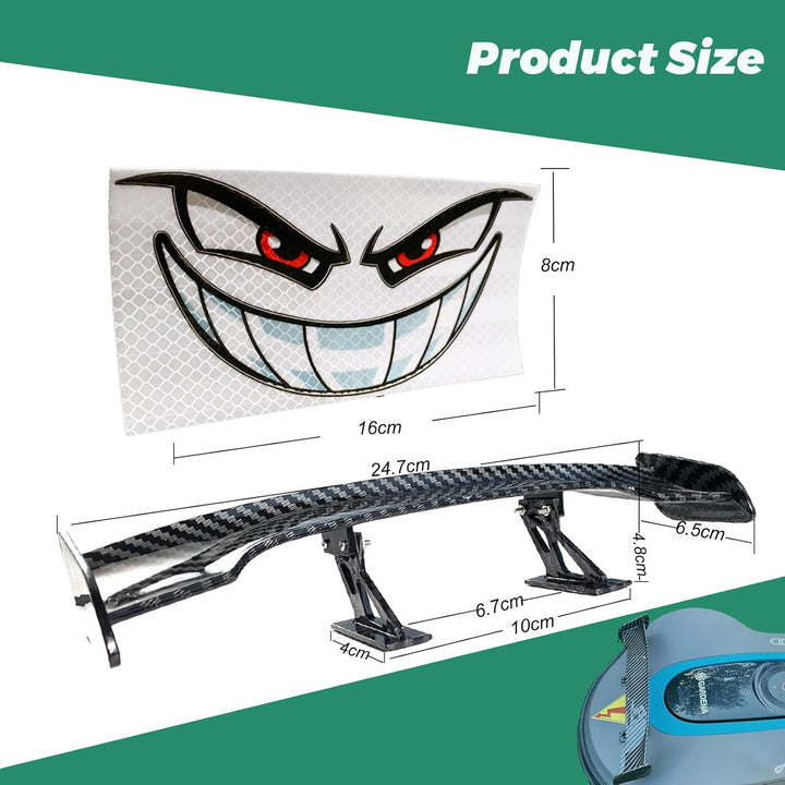 Mähroboter Deko, Worx Tuning - Aufkleber Mähroboter I Mähroboter Spoiler I Heckflosse für Worx M500