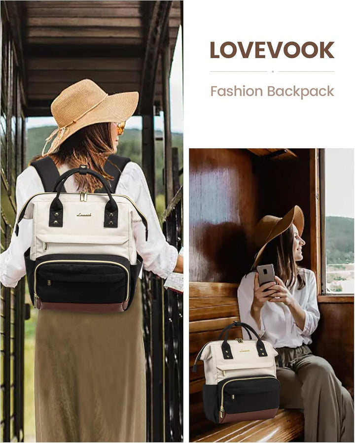 LOVEVOOK Rucksack Damen Klein, Rucksackhandtaschen Elegant, Wasserdicht Cityrucksack Rucksacktache 2
