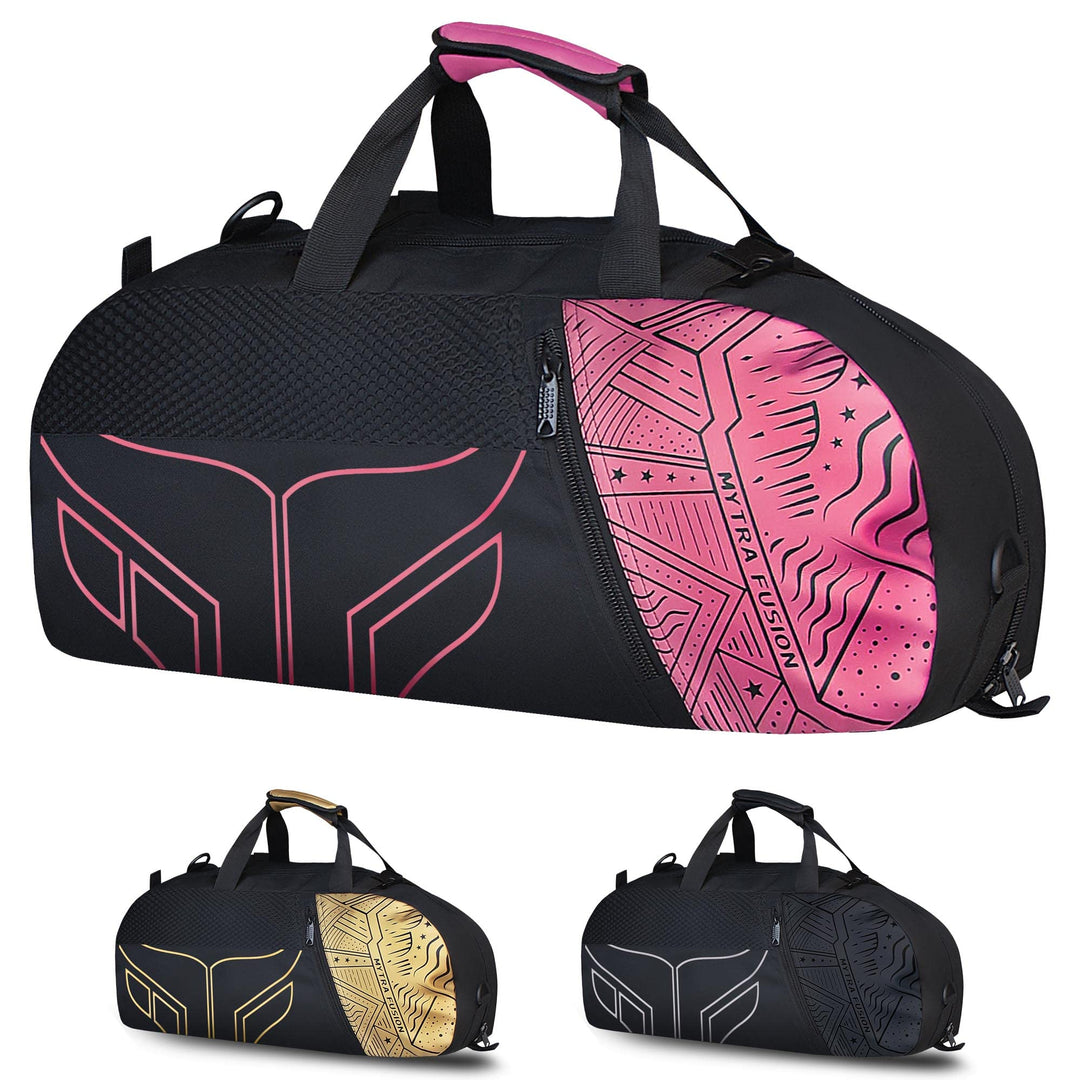 Mytra Fusion Sporttasche mit Schulter sporttaschen zum Herren & Damen trainingstasche (Pink) Black/P