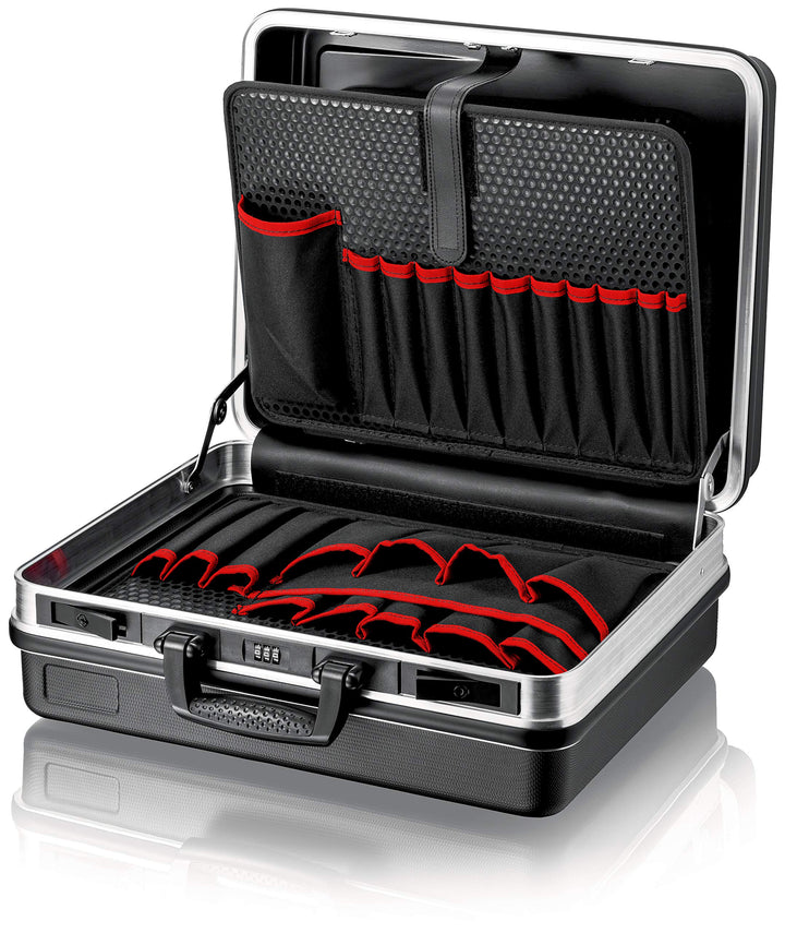 KNIPEX Werkzeugkoffer "Basic", leer, 41 Steckmöglichkeiten, 27 l Volumen, 465 x 200 x 410 mm, Werkze