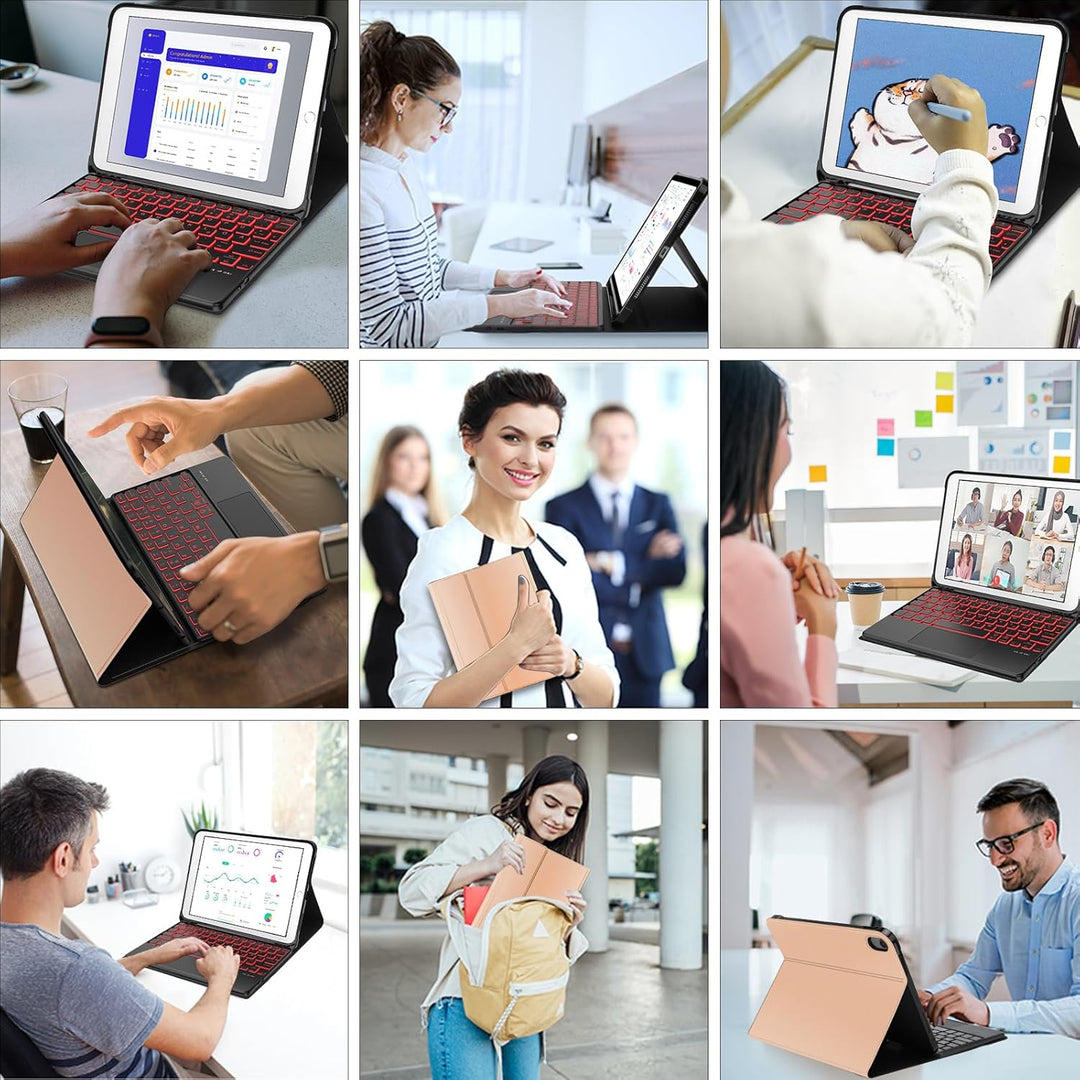 AVNICUD Tastatur für iPad 10 Generation 2022 10.9"/A16 11 Generation 2025 mit Touchpad, Hülle mit Ta
