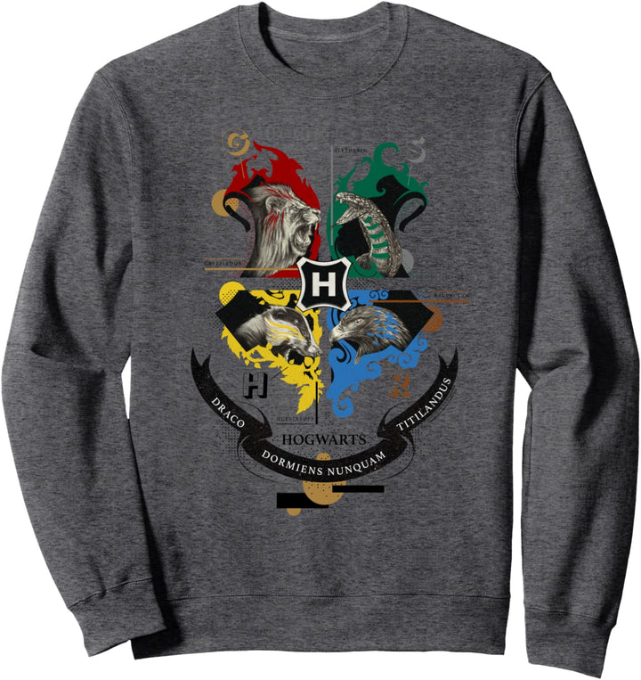 Harry Potter Hogwarts Magicial Mischief Level Up Crest Sweatshirt
