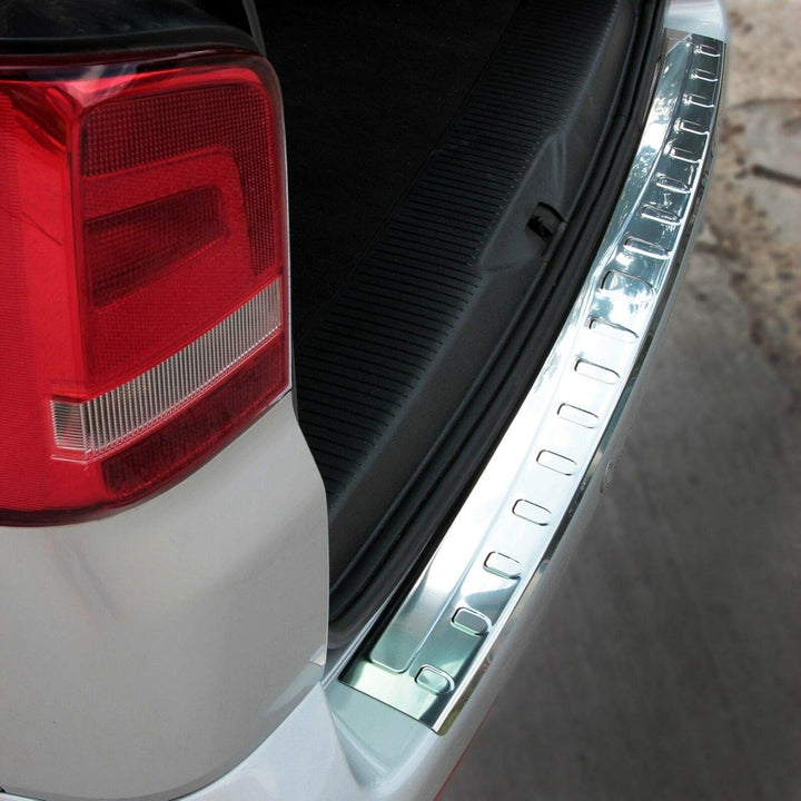 Ladekantenschutz Edelstahl CHROM kompatibel für VW T5 | VW T6 | ab 2003 |130CM | mit Abkantung | pre