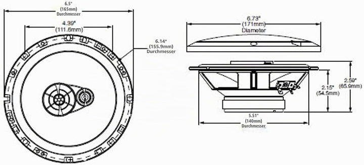 Rockford Fosgate R165X3 Prime 6.5" Full-Range 3-Way Coaxial Speaker (Pair), black 6.5-Inch, 6.5-Inch